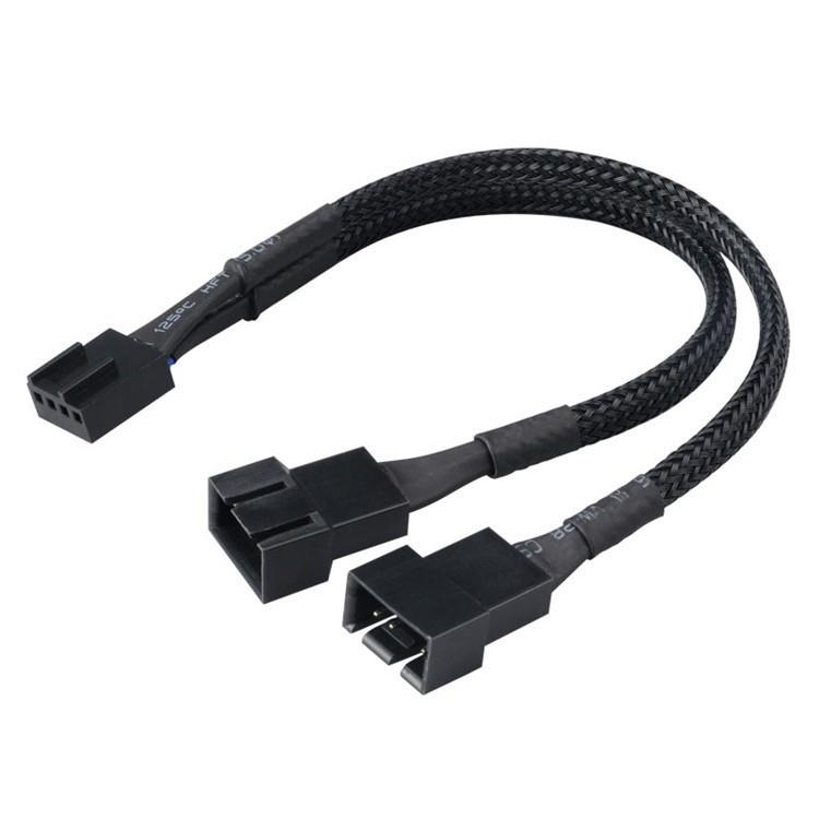 Motherboard four-pin 1/2 extension cable 4Pin 4-pin 1/2 adapter cable chassis fan pwm temperature control extension cable customization