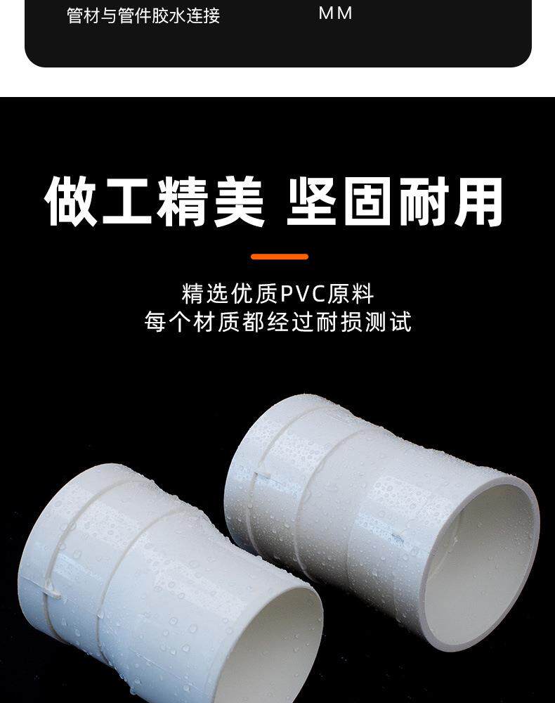 товар из китая pvc排水管道预埋偏心直接 智能调节中心距下水管接头 110偏置直接
