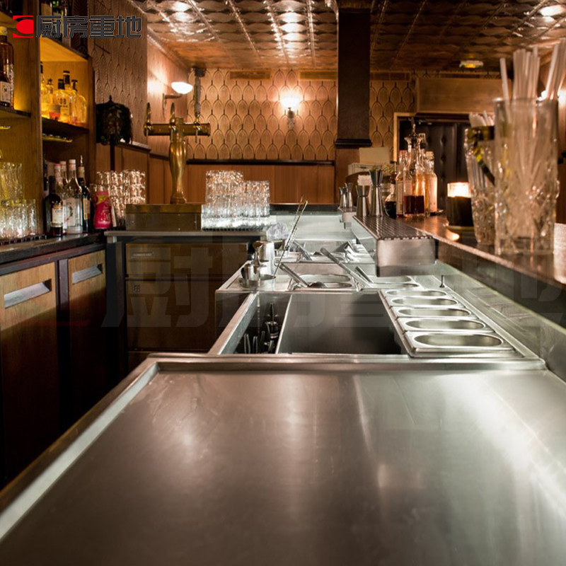 Customized KTV bar cocktail cabinet stainless steel cocktail table operation bar cocktail table commercial