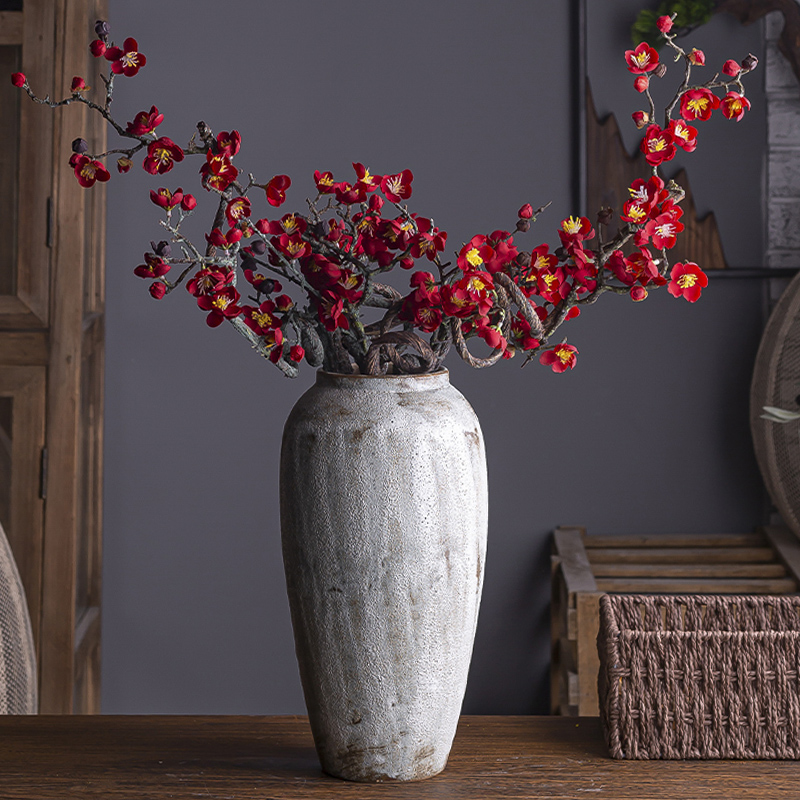 I and contracted sitting room ceramic dry flower ceramic flower vases Nordic ins furnishing articles, restore ancient ways small pure and fresh and coarse pottery