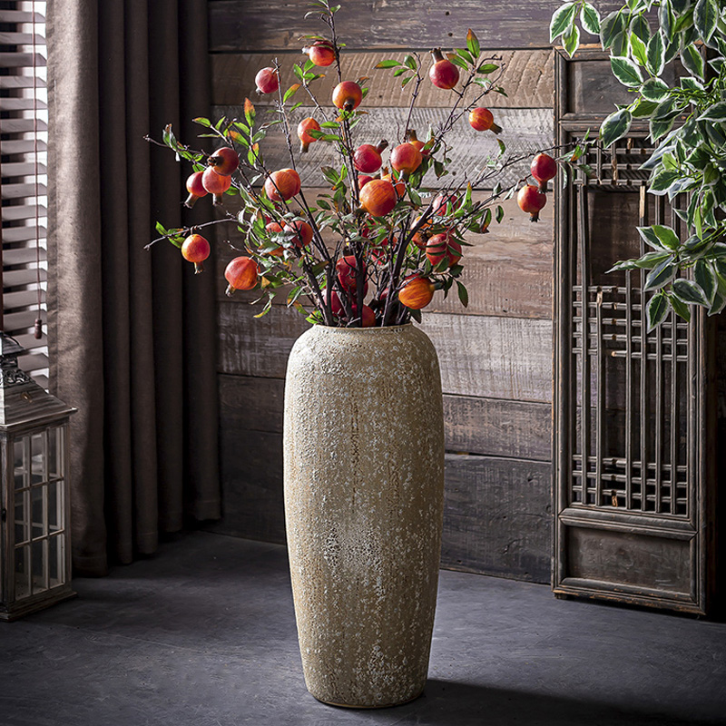 Jingdezhen ceramic vase manual landing restoring ancient ways coarse some ceramic pot dry flower, flower implement sitting room big flowerpot flower arranging furnishing articles