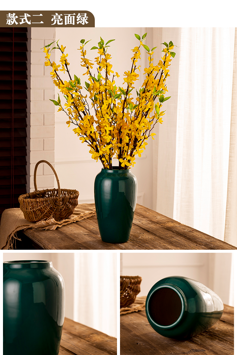 Vase furnishing articles clay ceramic dried flowers sitting room adornment flowers water table to restore ancient ways of jingdezhen porcelain Vase