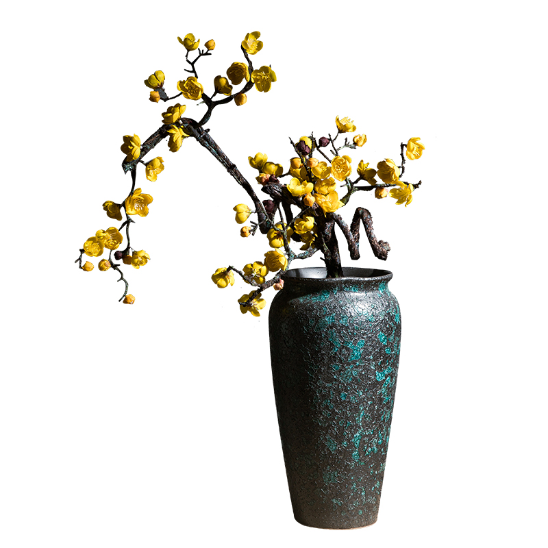 Retro modern creative manual ceramic vase dried flowers, flower arranging flowers, the sitting room TV ark, home decoration furnishing articles