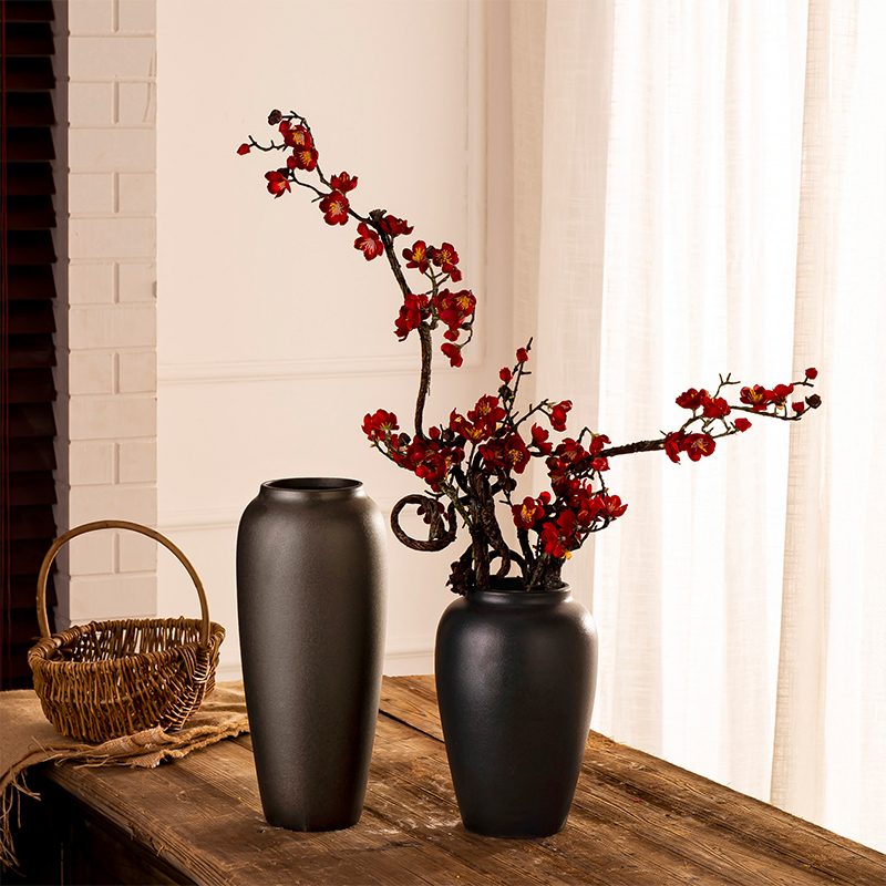 Vase furnishing articles clay ceramic dried flowers sitting room adornment flowers water table to restore ancient ways of jingdezhen porcelain Vase