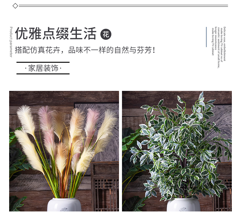 Hand draw the new Chinese style of large vase store clothing store, the sitting room is decorated flower implement ceramic flower receptacle, furnishing articles