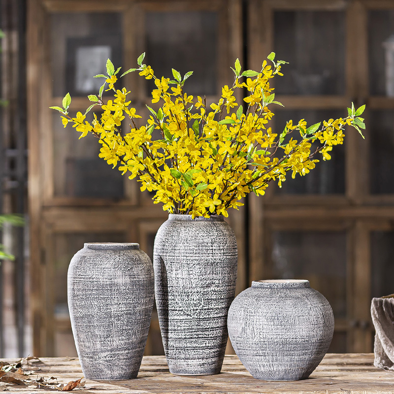 Jingdezhen ceramic vase restoring ancient ways furnishing articles creative table dry flower arranging flowers archaize sitting room do old pottery decoration