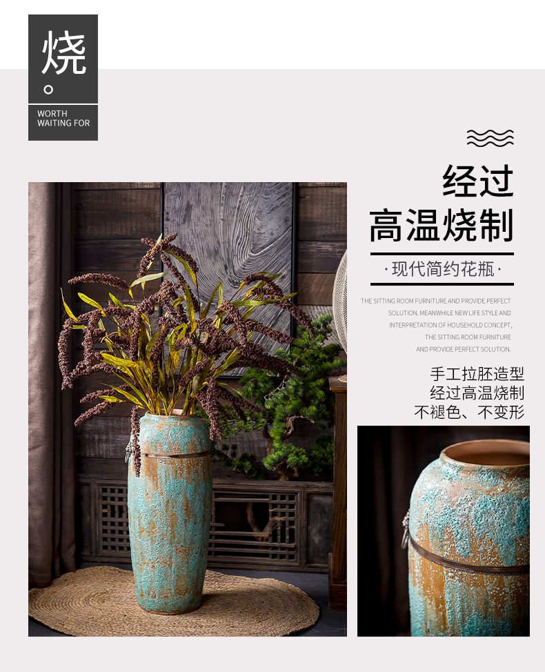 Coarse some ceramic pot fleshy field all over the sky star, dried flowers of large vases, restore ancient ways small and pure and fresh flower arrangement sitting room furnishing articles