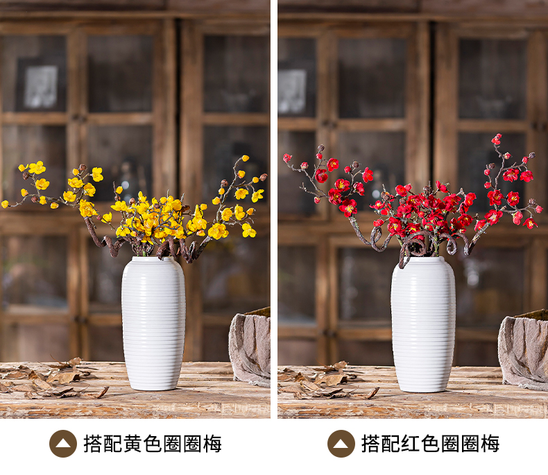 Dried flower vases, ceramic porcelain restoring ancient ways is the sitting room the Nordic table flower arranging water raise flower POTS American creative jewelry