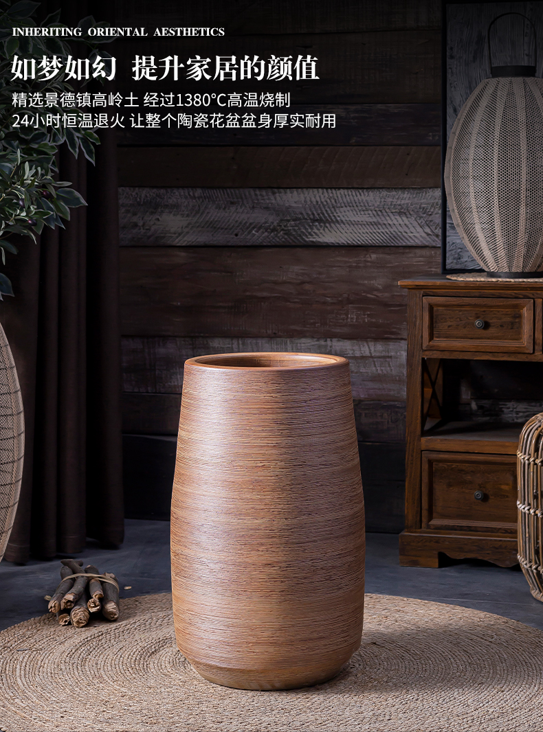 Is suing decoration flower arranging furnishing articles of large ceramic vase gallons Nordic green plant potted flower bed of large diameter flowerpot