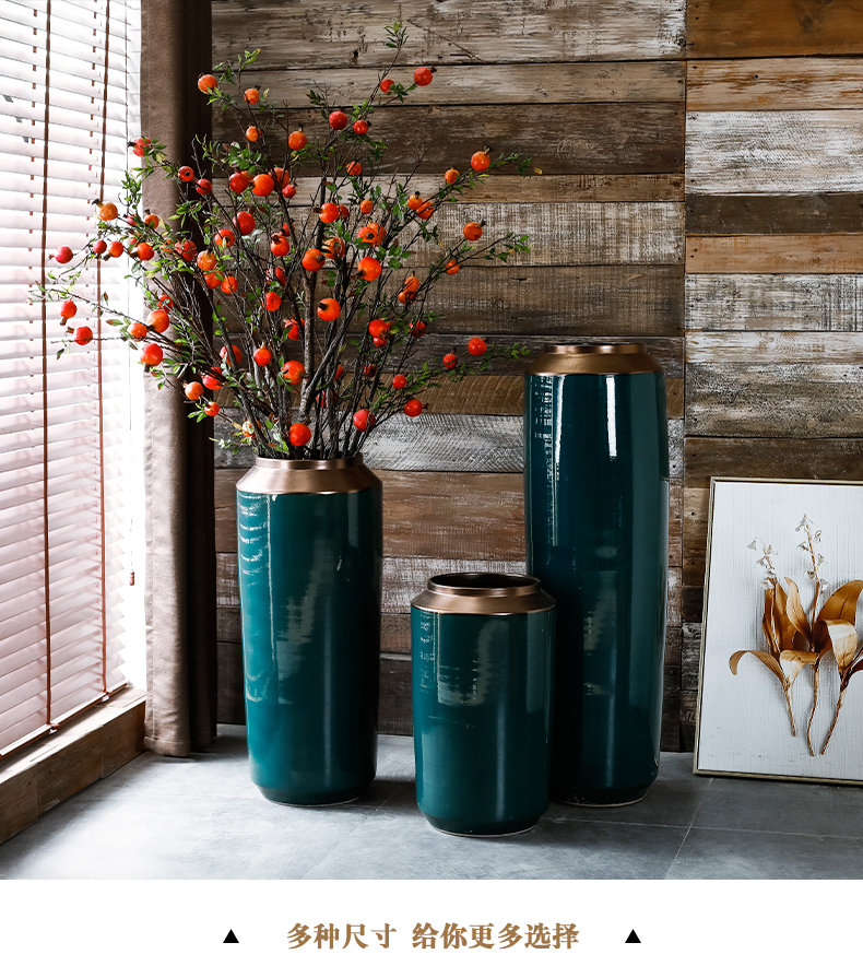 The Big vase furnishing articles furnishing articles sitting room ground European new Chinese vases, flower arranging modern simplicity of jingdezhen ceramics