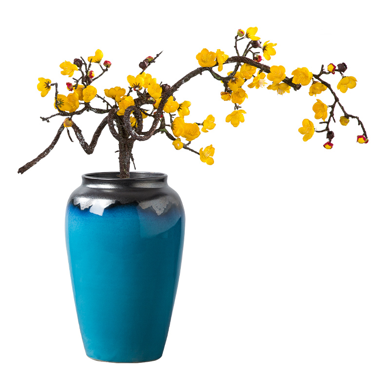 I and contracted desktop floret bottle arranging flowers sitting room American ceramic dry flower is placed flowers, flower pot simulation flower decoration