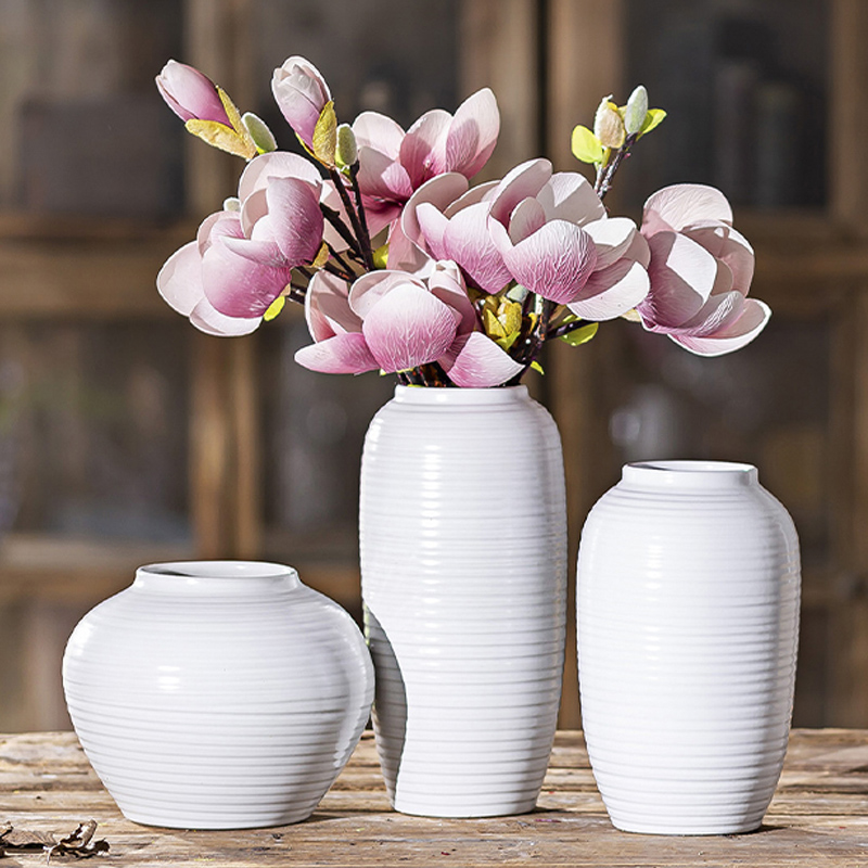 Dried flower vases, ceramic porcelain restoring ancient ways is the sitting room the Nordic table flower arranging water raise flower POTS American creative jewelry