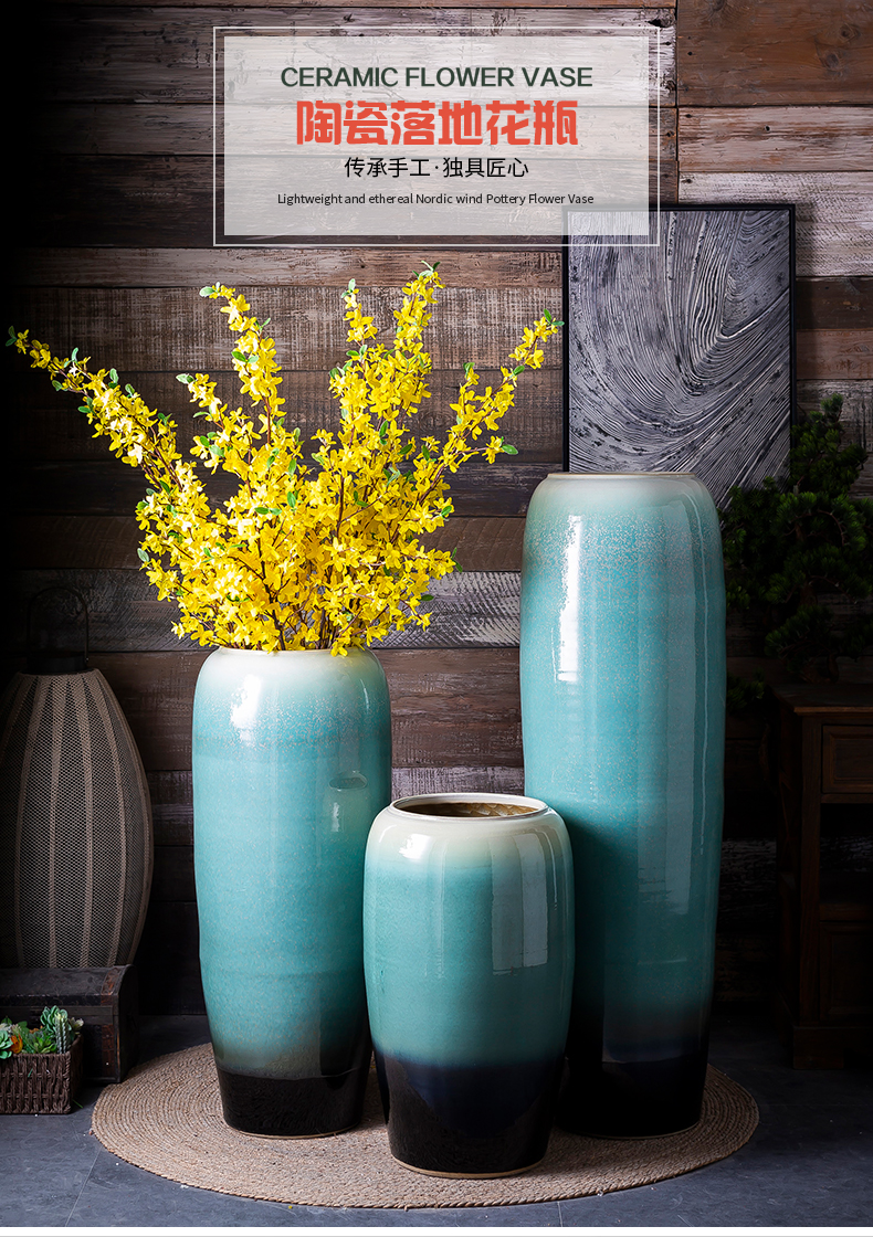 Jingdezhen ceramic hotel villa covers large vases, the sitting room porch flower flower decoration flower arranging furnishing articles