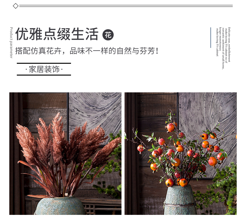 Restore ancient ways the ground vases, antique bronze, ceramic flower implement do old blue glaze Chinese wind furnishing articles drama props vase