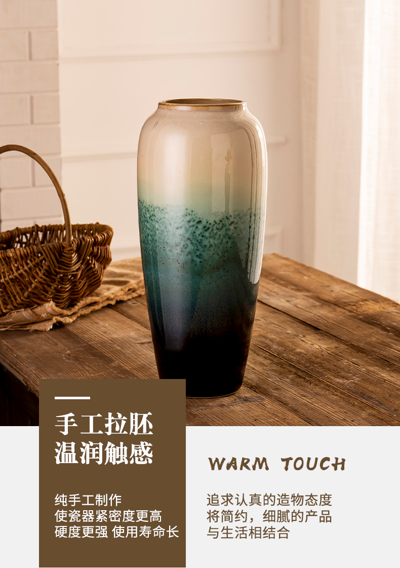 Vase furnishing articles clay ceramic dried flowers sitting room adornment flowers water table to restore ancient ways of jingdezhen porcelain Vase