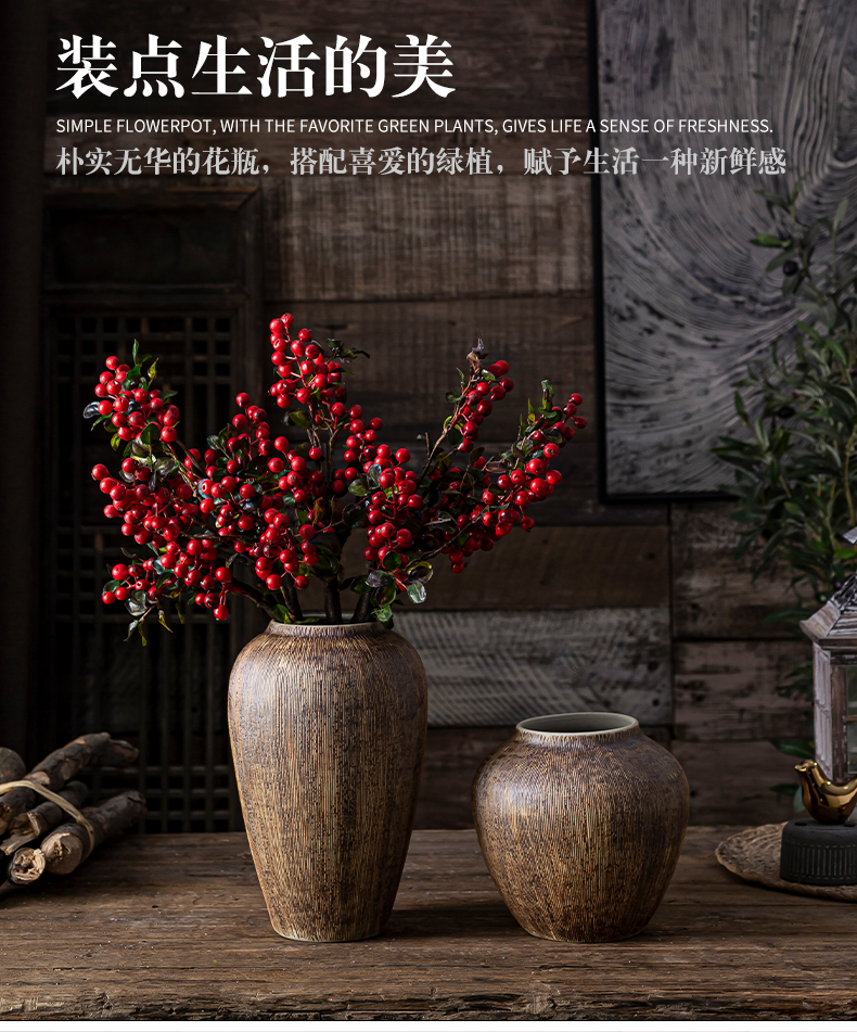 Jingdezhen ceramic vase furnishing articles sitting room flower arranging all over the sky star, Nordic small pure and fresh and dried flowers hydroponics ins style