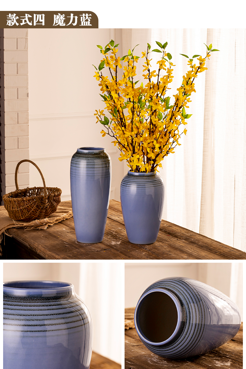 Vase furnishing articles clay ceramic dried flowers sitting room adornment flowers water table to restore ancient ways of jingdezhen porcelain Vase