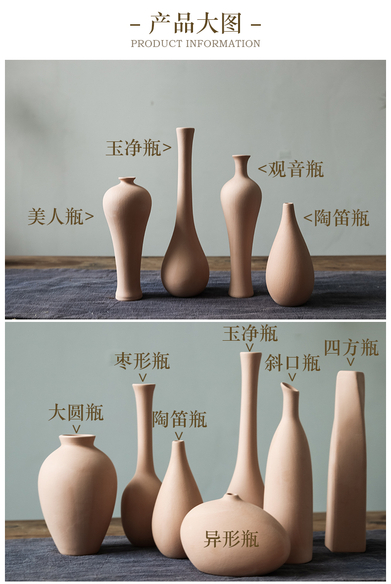 Minimalist Nordic household adornment element blank vase ceramic white flower implement bar painting graffiti ceramic film props