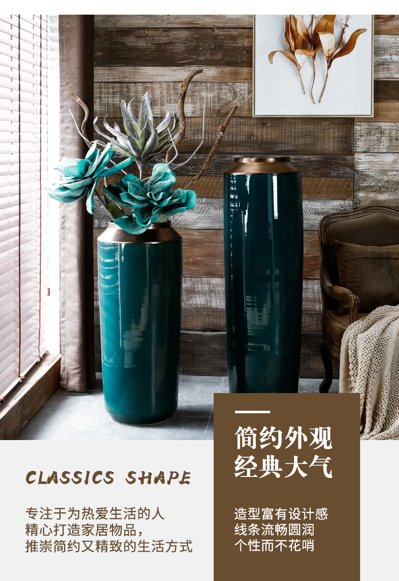 The Big vase furnishing articles furnishing articles sitting room ground European new Chinese vases, flower arranging modern simplicity of jingdezhen ceramics