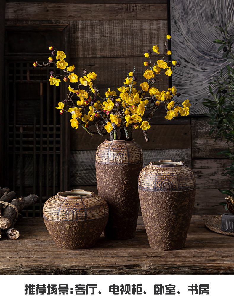 Ceramic zen floret bottle manually restoring ancient ways is the dried flower arrangement sitting room porch decorate place jingdezhen coarse some Ceramic pot