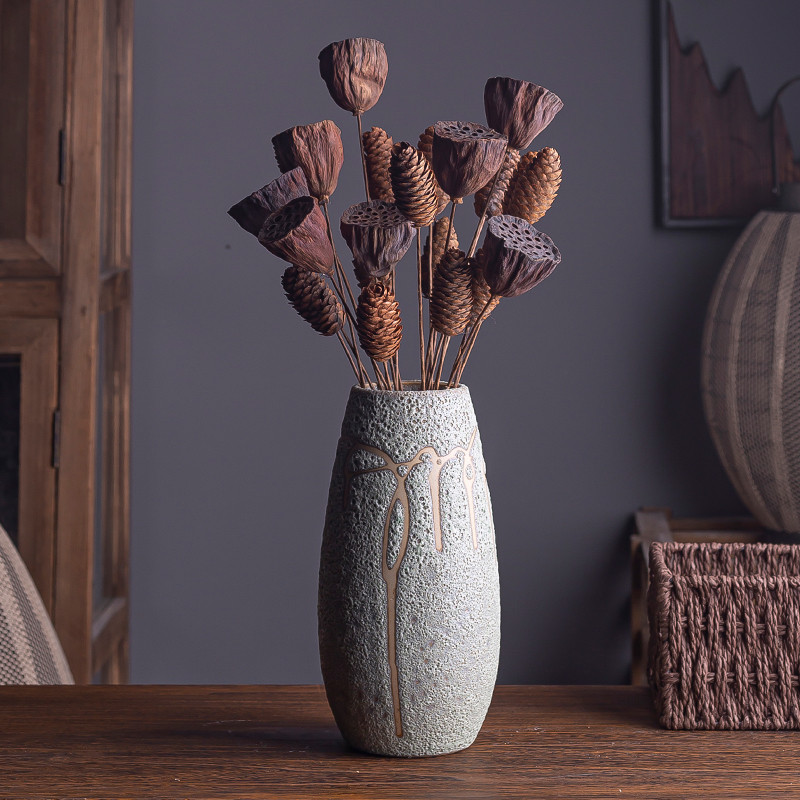 American restaurant sample room soft adornment ceramic flower vases, flower arrangement sitting room porch tea table restoring ancient ways, furnishing articles