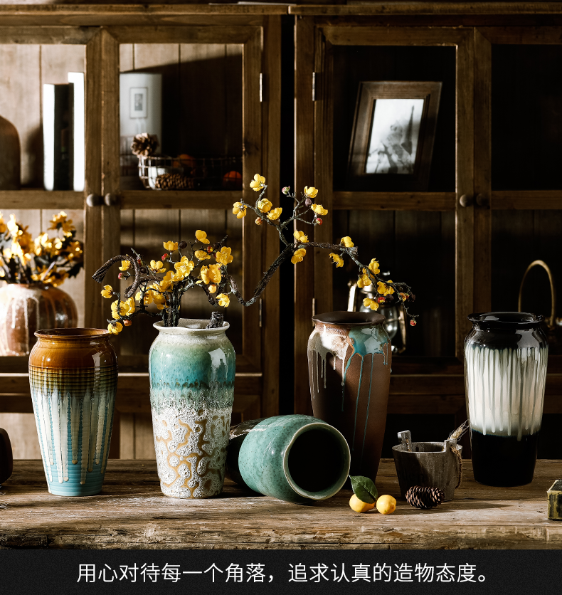 Dried flower vase of jingdezhen ceramics decoration furnishing articles floret bottle water raise sitting room the flowers flower arrangement China TV ark