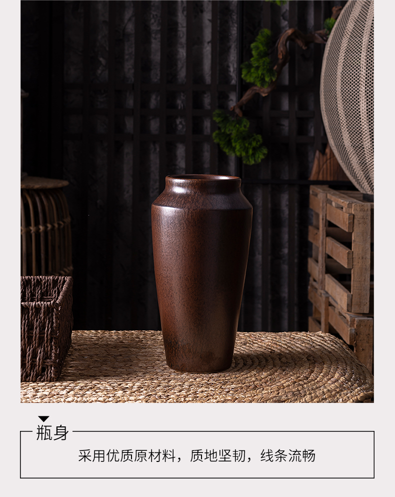 New Chinese style ceramic decoration sitting room porch TV ark, flower arranging zen table dry flower floret bottle restoring ancient ways furnishing articles