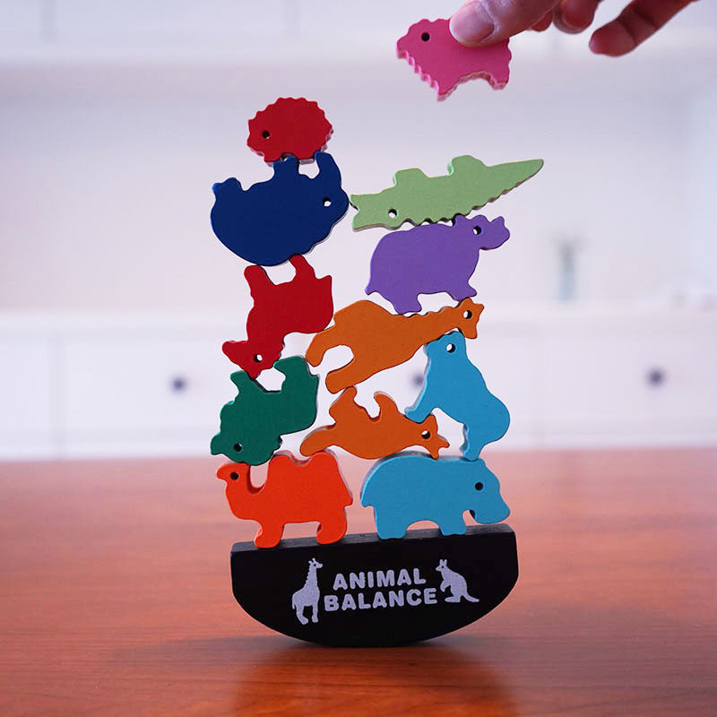 Balance challenges overlapping high block exercise patience focus toy family game paternity interactive table tour