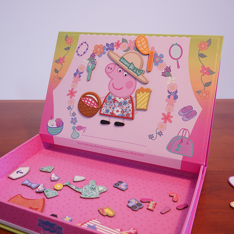 Piggy Petch Puzzle Magnetic children Puzzle Toys 3-4-5-6-year-old Changing Magnet Sticker Gift Box