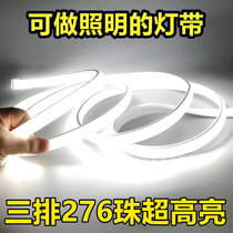 Led light with super bright living room dark slot ceiling decoration white light outdoor lighting waterproof 220v soft strip light