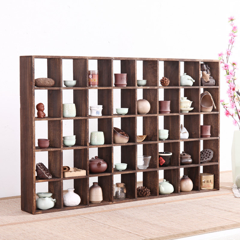 Bogu frame solid wood tea cup shelf tea set Purple Sand Teapot Containing Shelf Shelving shelf Shelf Multilayer Tea Racks