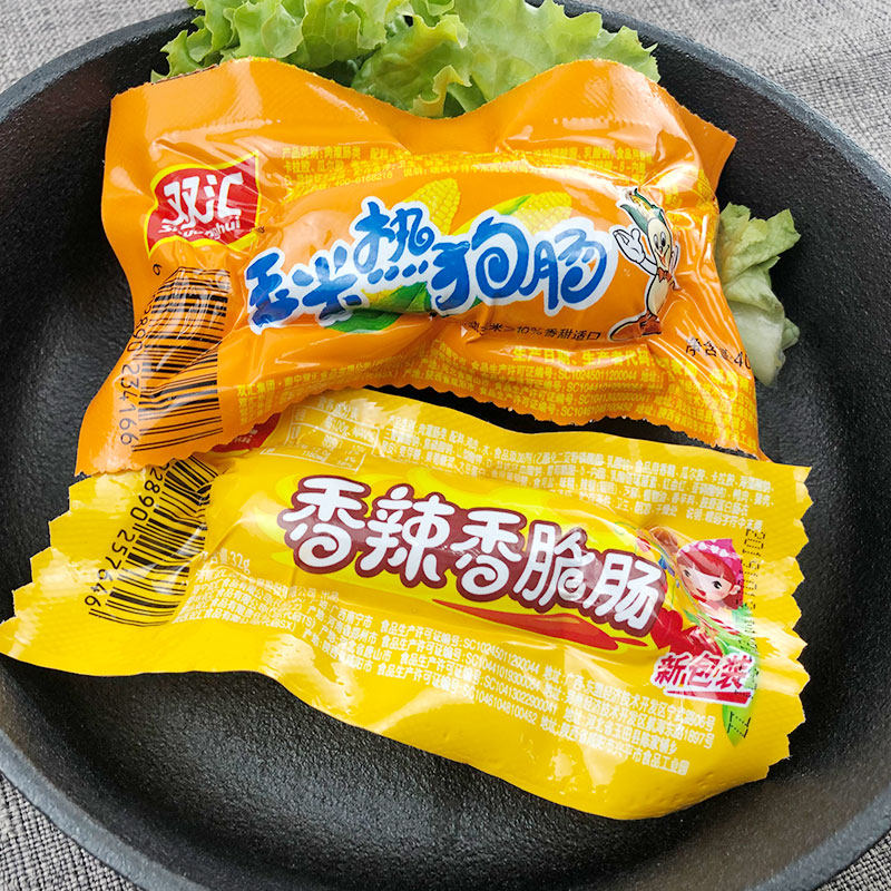 Double sink fragrant fragrance 32g 60g corn hot dog gut 32g 60g combined ham sausage snack