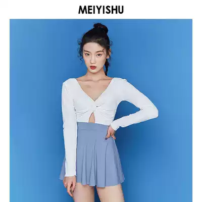 One-piece swimsuit women's summer 2021 new student conservative Korean ins belly cover thin women's small chest swimsuit