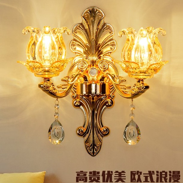 Modern simple living room wall lamp background TV wall lamp Bedroom European bed lamp Hotel luxury aisle wall lamp