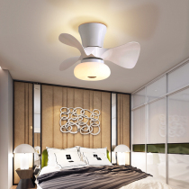 Nordic ceiling fan lamp restaurant bedroom small ceiling fan light ultra-thin creative frequency conversion childrens room with electric fan chandelier