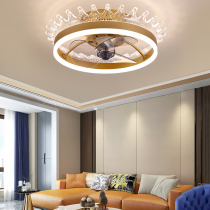 Tmall Genie bedroom dining room study fan lamp light luxury frequency conversion ceiling room ceiling fan lamp integrated with electric fan