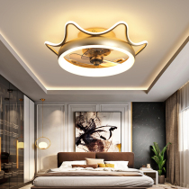 Ultra-thin ceiling fan lamp restaurant frequency conversion integrated ceiling fan lamp modern simple bedroom balcony with electric fan chandelier