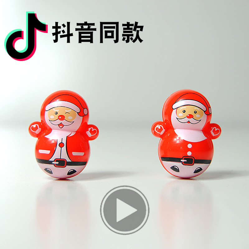 Christmas Gifts Blue Fat Sub Christmas Old Mini Cartoon No Tumbler Snowman Tabletop Pendulum of Pressure Relief Toys