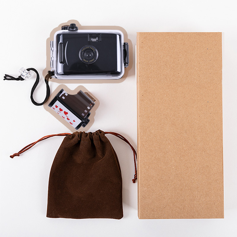 Cute Point-and-shoot Camera Retro Film Camera Flushable Film Machine Starter Non-disposable Student Gift Black