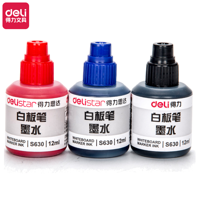 Deli stationery whiteboard pen ink S630 large capacity easy-to-clean erasable ink sac refill liquid Water-based ink can be added