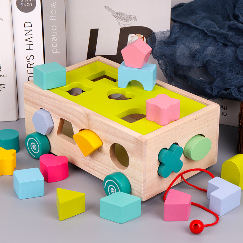 Montessori shape pairing building blocks intelligence box baby early education 0-1-2 one year old 3 toddler toys puzzle boys and girls