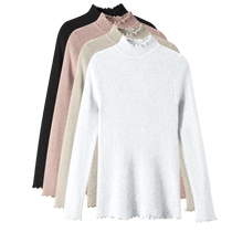 Maternity base layer half turtleneck mid-length white inner warm versatile top 2024 new autumn and winter