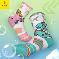 Left Right Forces Children Sports Socks Small Dinosaur Series Breathable Towel Bottom Basketball Socks Spring Summer Thicken BKC20176