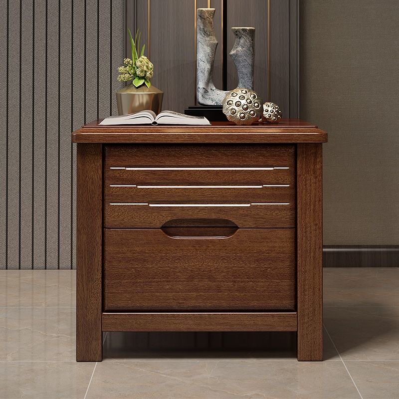 New Chinese style walnut bedside table modern minimalist all solid wood bedside cabinet home storage cabinet bedroom storage cabinet