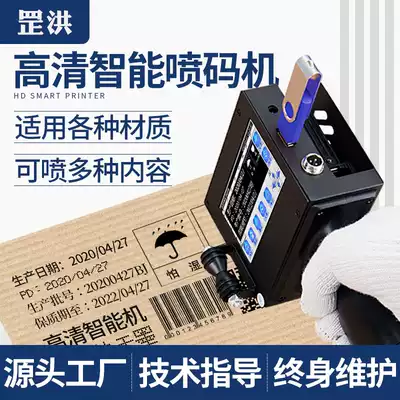 Handheld inkjet printer Production date Automatic online coding machine Carton egg logo date inkjet machine