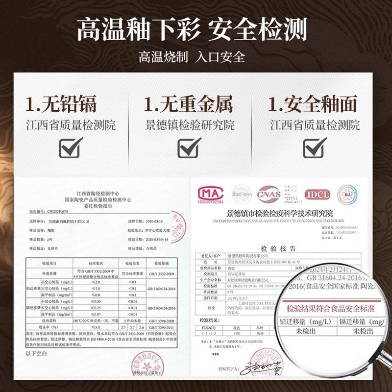 Chinese-Style Bowl and Plate Set with the Character for Happiness, Underglaze Color, Housewarming Tableware Set, Gift Box, New Year Reunion Tableware, Wedding Bowl