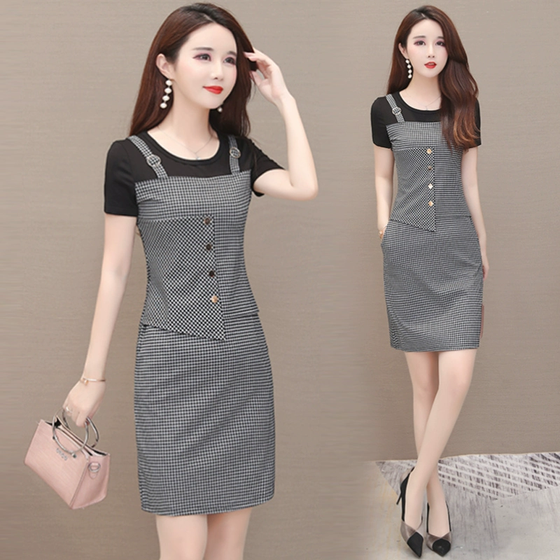 35-45 tuổi tính khí giả bộ đồ hai mảnh 2021 váy phụ nữ mùa hè mới váy tiểu thư quý phái - váy đầm
