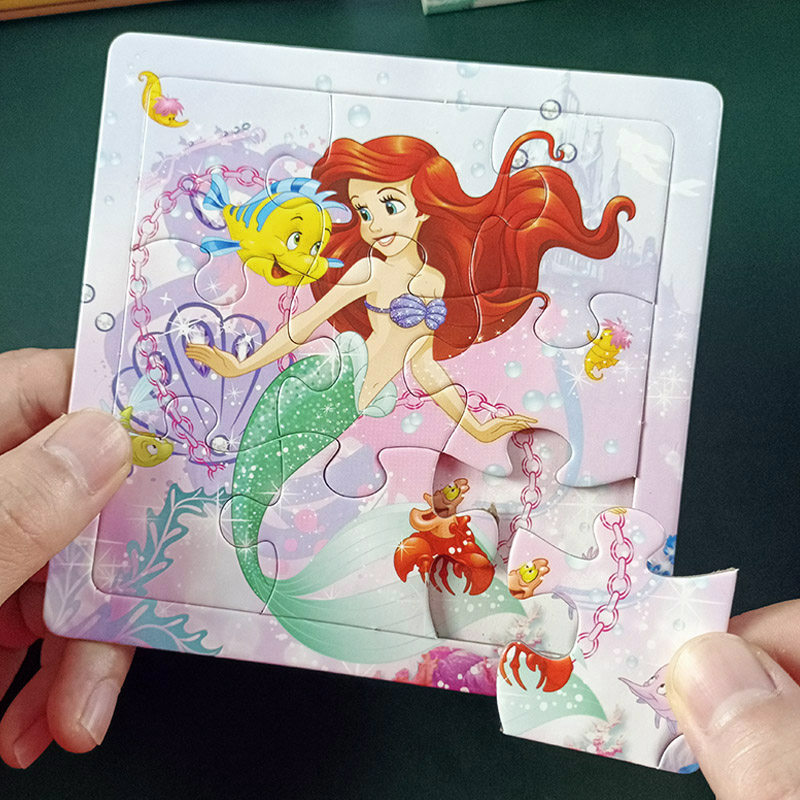 Mermaid Jigsaw Puzzle 3 To 6 Young Children Move Brain Wisdom to Develop Advanced Baby Buntu Little Girl Puzzle Toys-Taobao