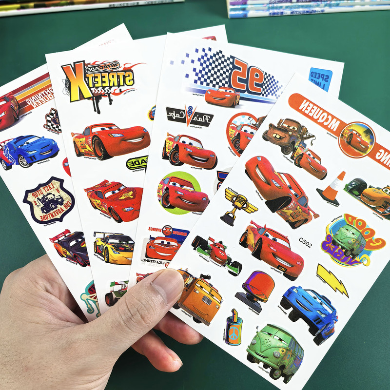 Cars-Themed Children's Tattoo Stickers, Waterproof and Washable Transfer Stickers, Lightning Mcqueen Boys' Car Toys