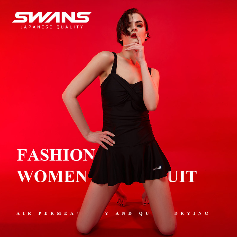 Swans swimsuit women's summer Korea ins slim belly conservative 2021 new fashion one-piece women's swimsuit